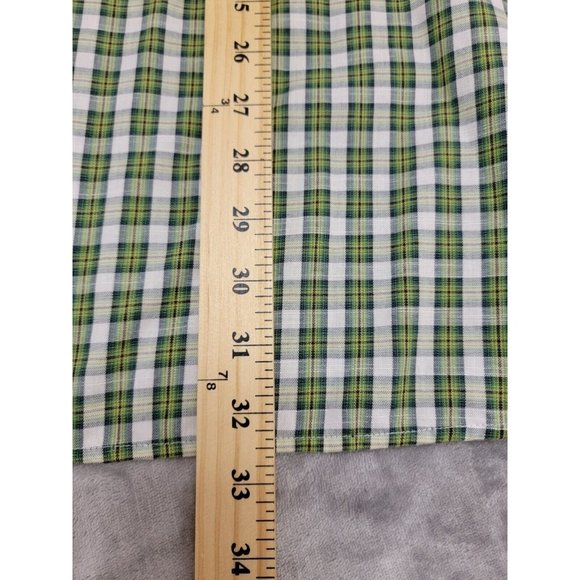 Billy Reid Shirt Mens XXL‎ 2XL Long Sleeve Button Up Standard Cut Plaid Green - Picture 3 of 7